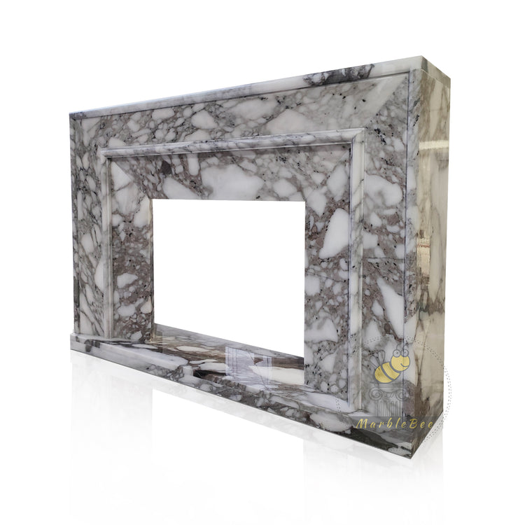 Modern Arabescato Fireplace Surround
