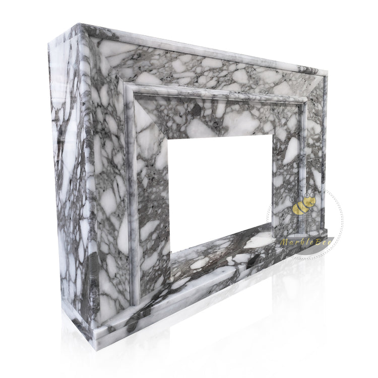 Modern Arabescato Fireplace Surround