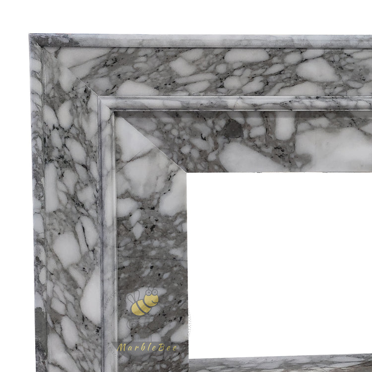 Modern Arabescato Fireplace Surround