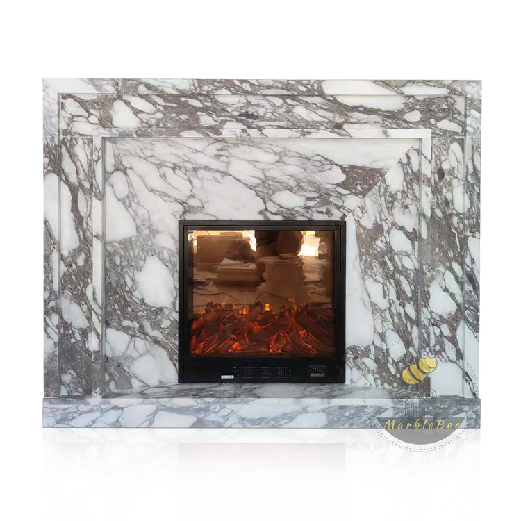Arabescato Stone Fireplace Italian