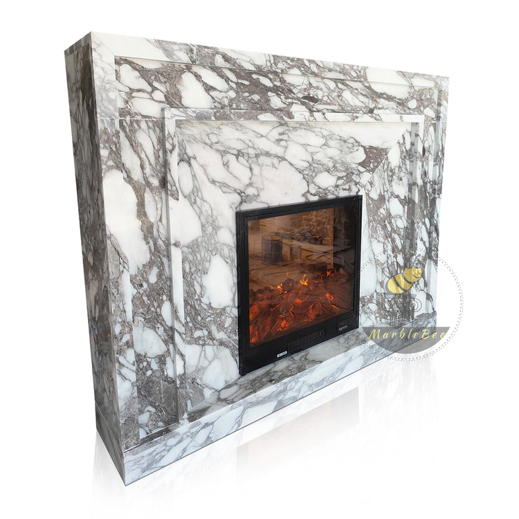 Arabescato Stone Fireplace Italian