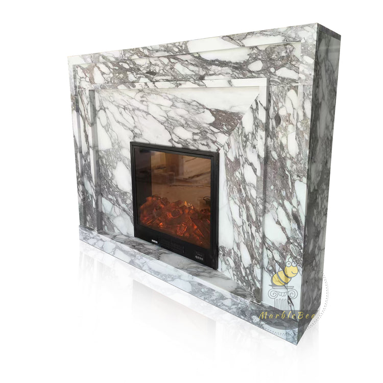 Arabescato Stone Fireplace Italian