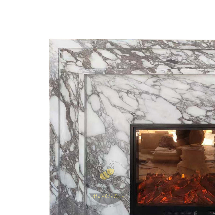 Arabescato Stone Fireplace Italian
