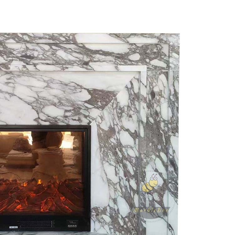 Arabescato Stone Fireplace Italian