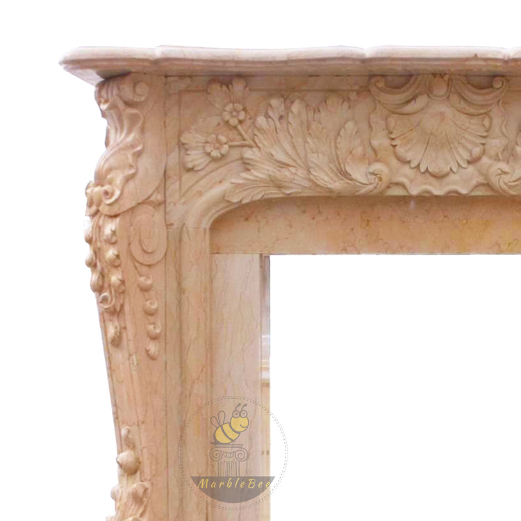 Fire Marble Hearth Hand-carved by Marblebee