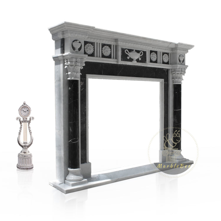 Black Marble Fireplace Victorian Style