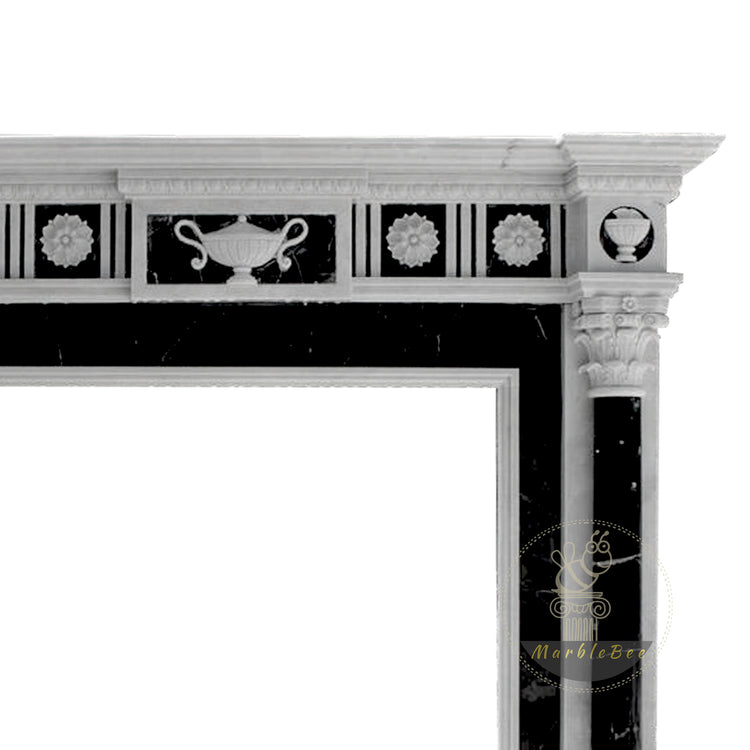 Black Marble Fireplace Victorian Style