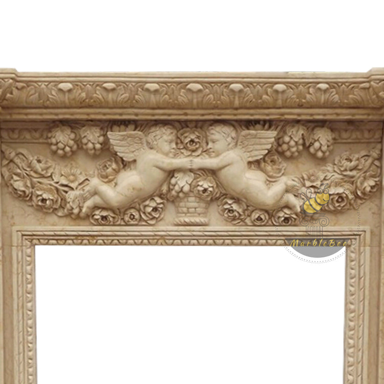 Honed Marble Fireplace Surround Antique Style