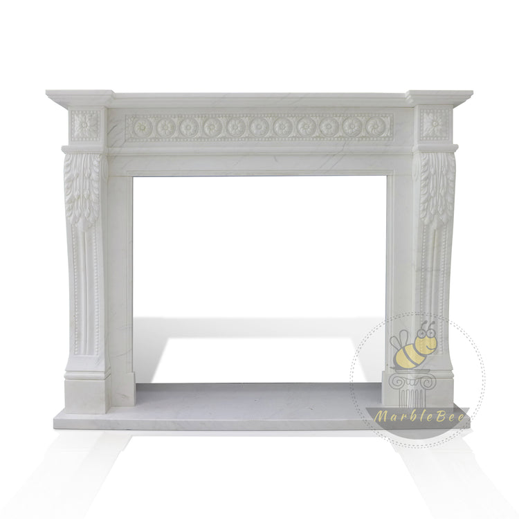 White Marble Fire Surround and Hearth