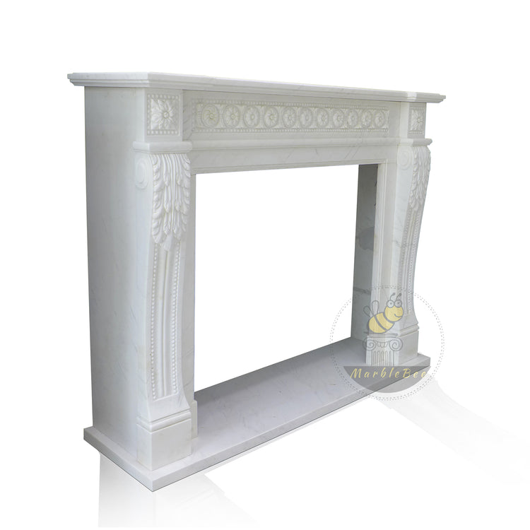 White Marble Fire Surround and Hearth
