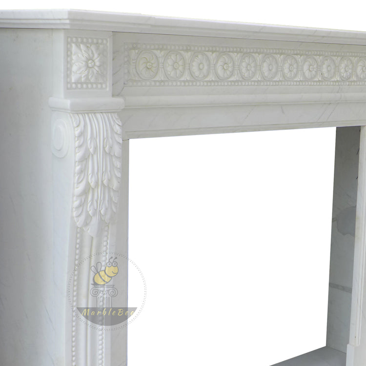 White Marble Fire Surround and Hearth