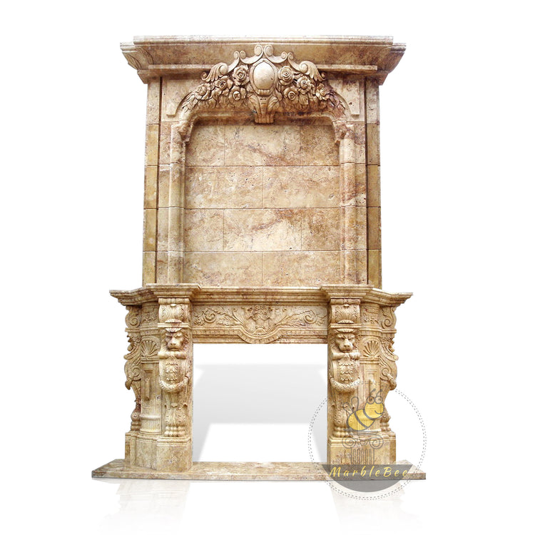 Marble Fireplace Wall