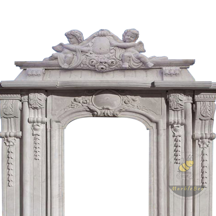 Antique Marble Fireplace Mantel