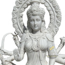 Marble Statue of Goddess Durga riding a lion