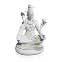 Large marble statue of Lord Shiva meditative pose