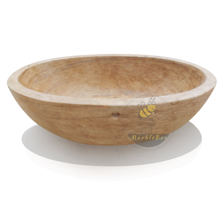 Travertine Bath - Marblebee Custom Tub