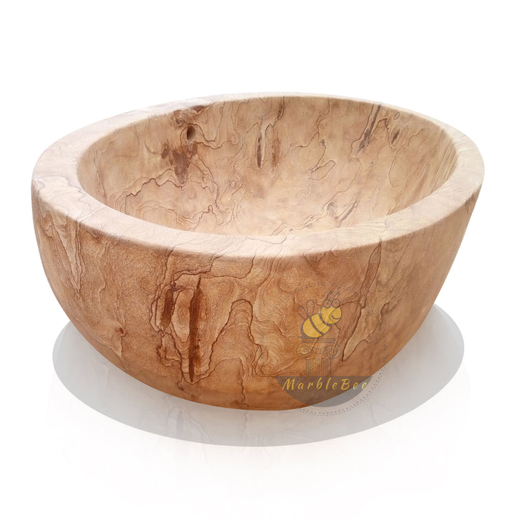 Travertine Bath - Marblebee Custom Tub