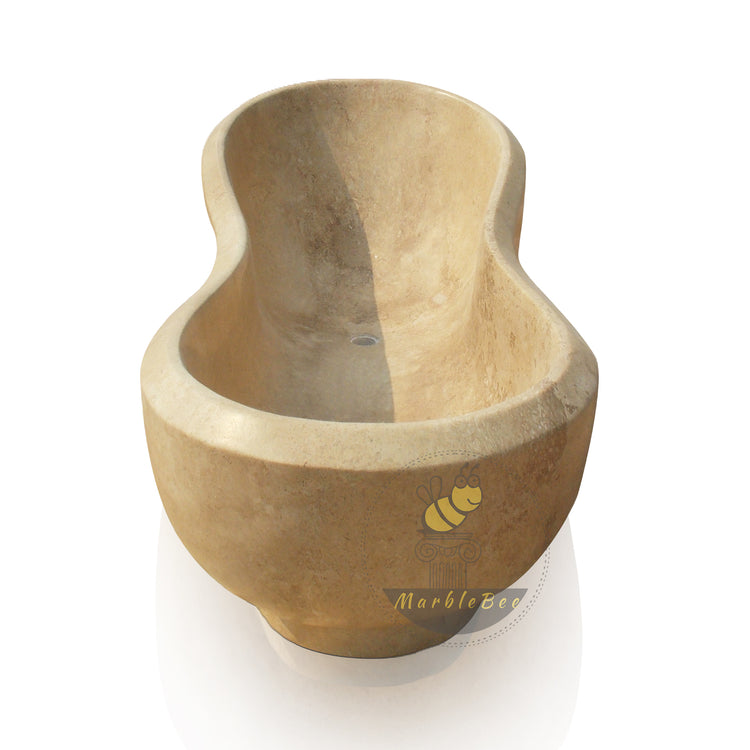 Beige Unique Travertine Tub