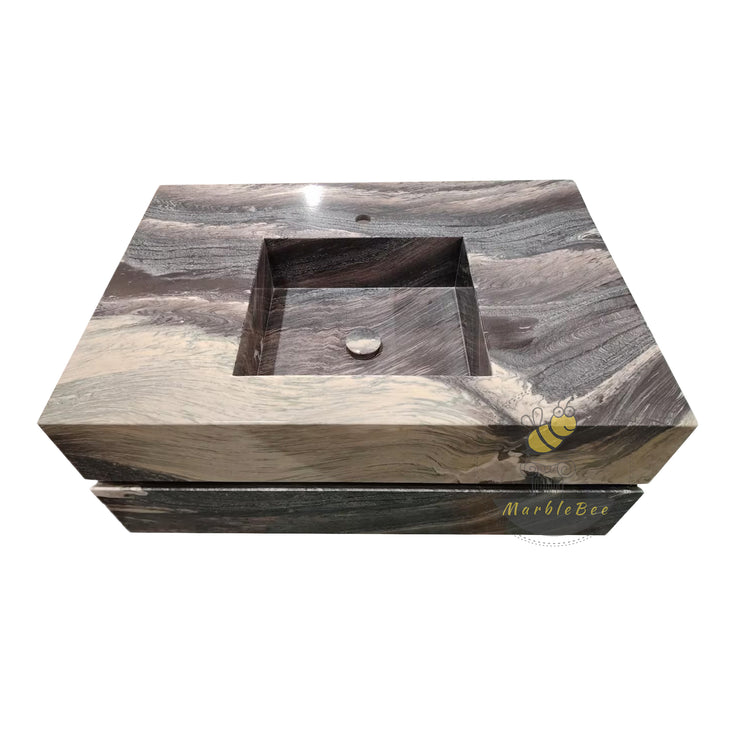 Marble Top Floating Vanity