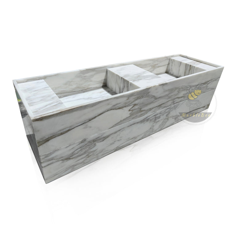 Marble top with double sink