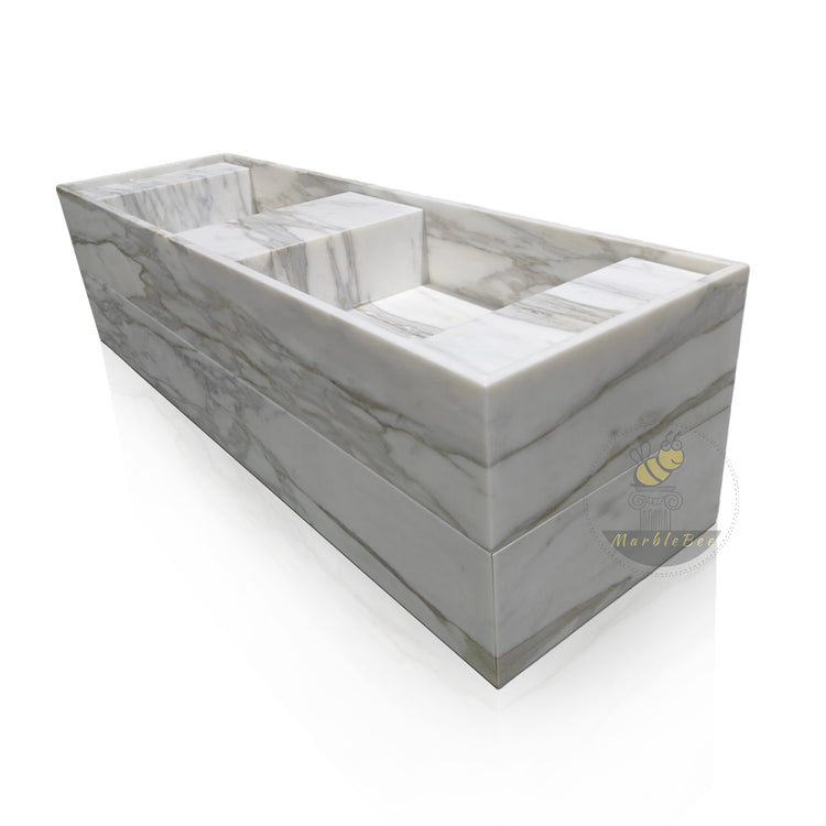 Marble top with double sink