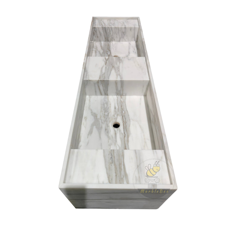 Marble top with double sink