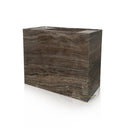Pedestal Travertine vanity with Sink and Drawers for Sale