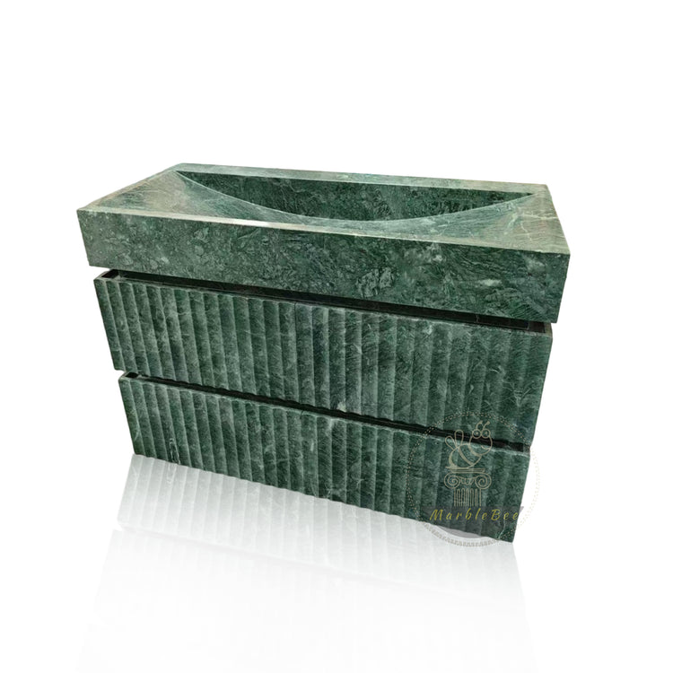 Floating Marble Vanity Indian Green
