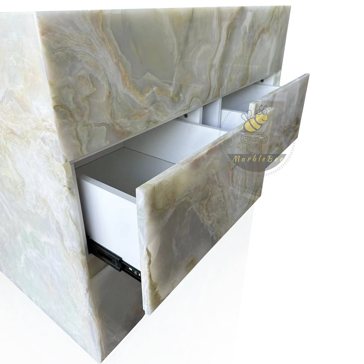 Unique Marble vanity with drawer