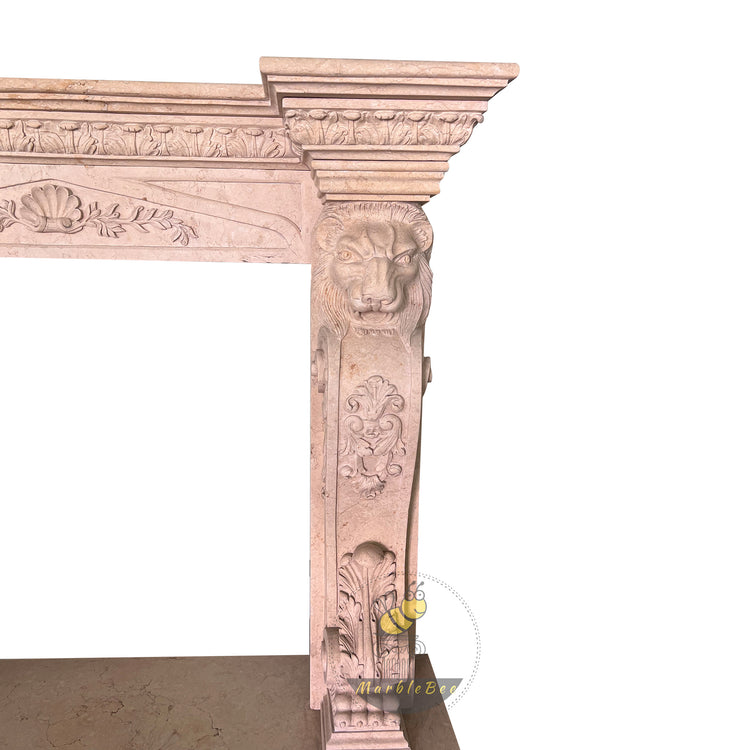 Egyptian Beige Marble Fireplace