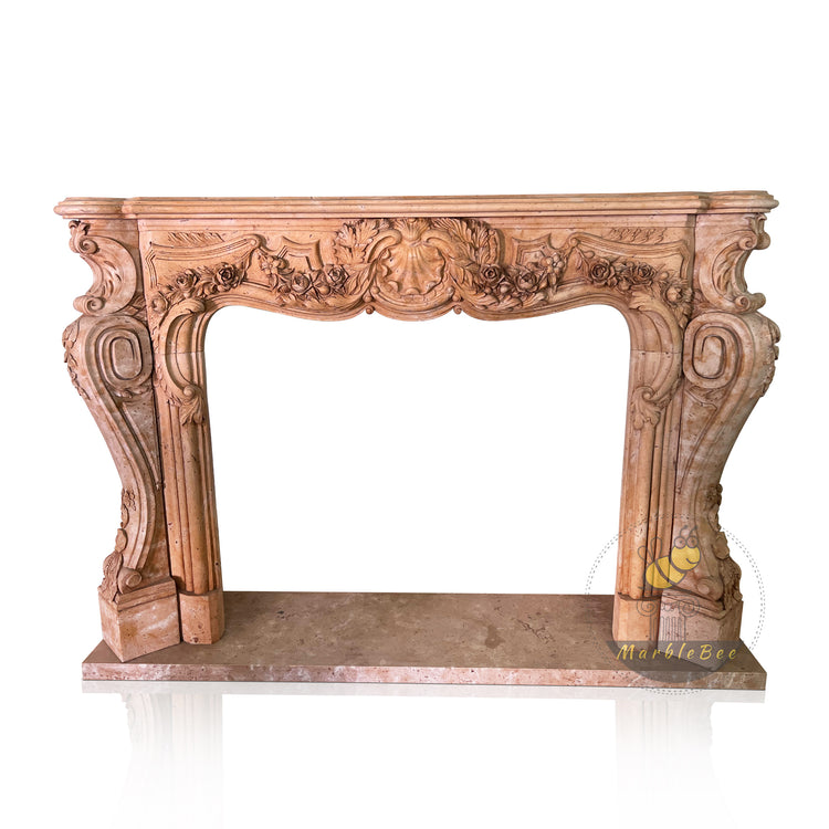 Travertine Marble Mantel