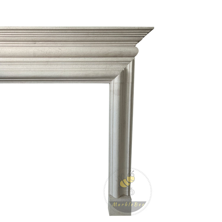 Egyptian Beige Marble Fireplace Surround