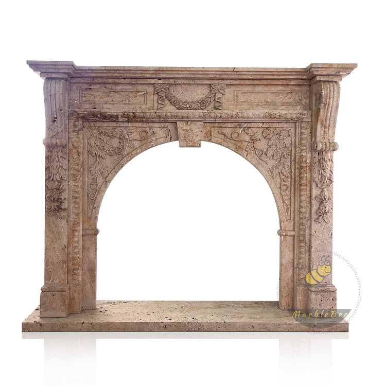 Travertine Fireplace Mantel