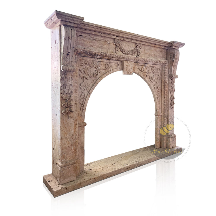 Travertine Fireplace Mantel
