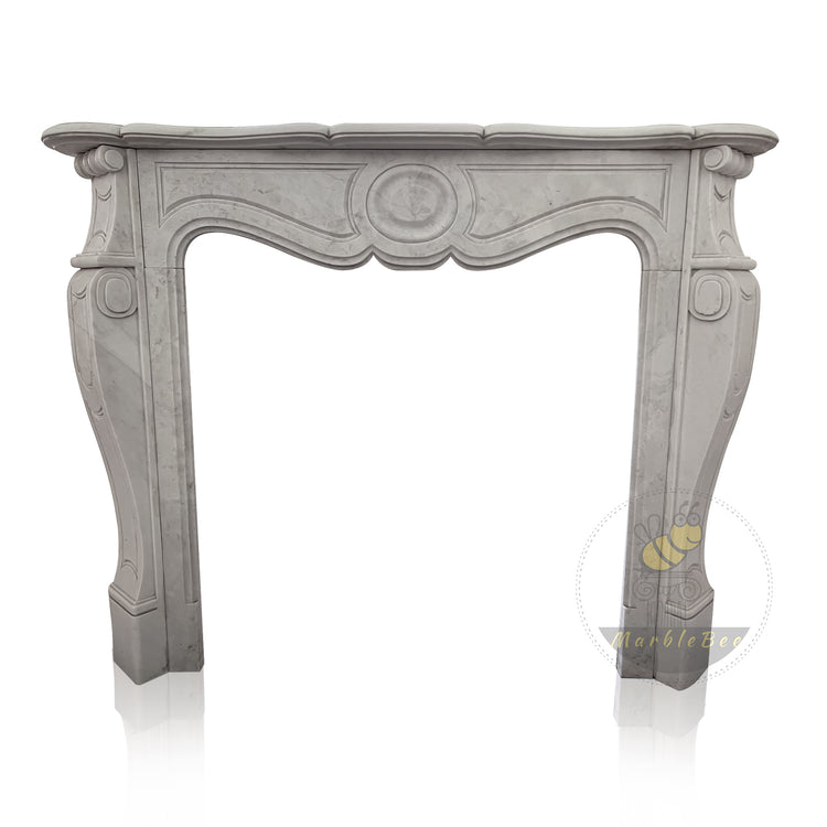 Moon White Marble Hearth