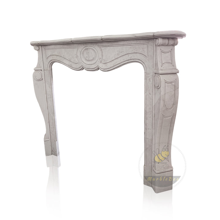 Moon White Marble Hearth