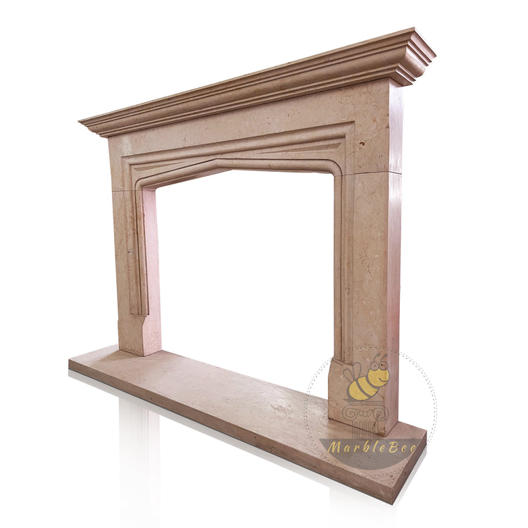 Egyptian Beige Marble Mantelpiece