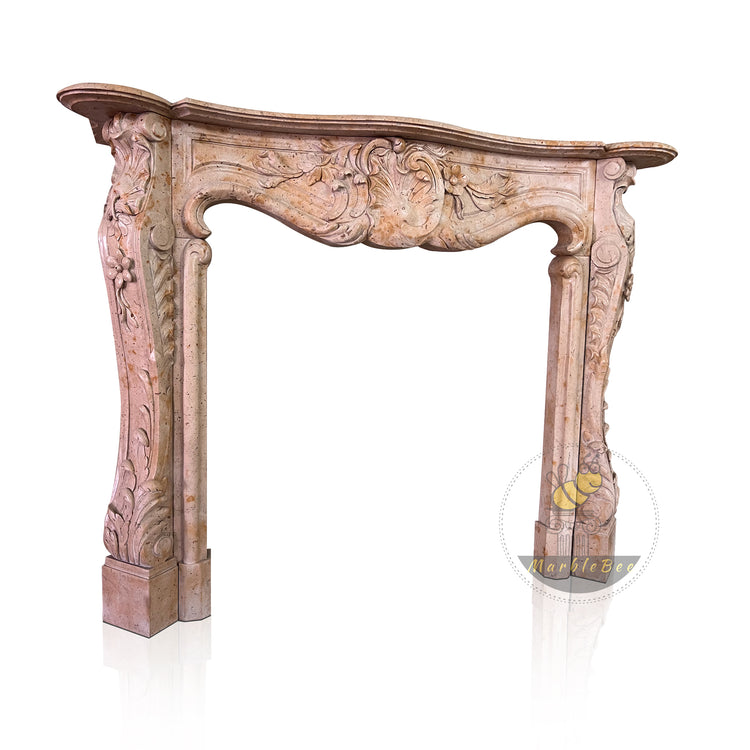 Light Brown Limestone Hearth