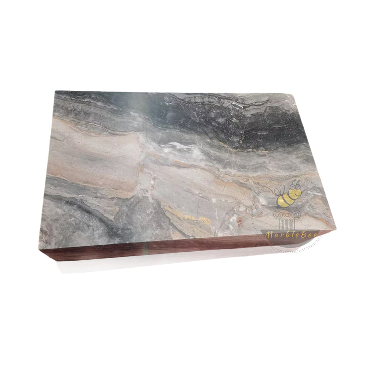 Venice Brown Solid Marble Coffee Table In Stock with Free Delivery