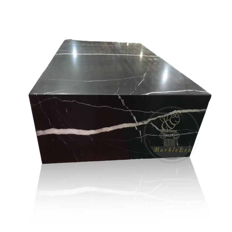 Black Marble Coffee Table Nero Marquina, In Stock with Free Delivery