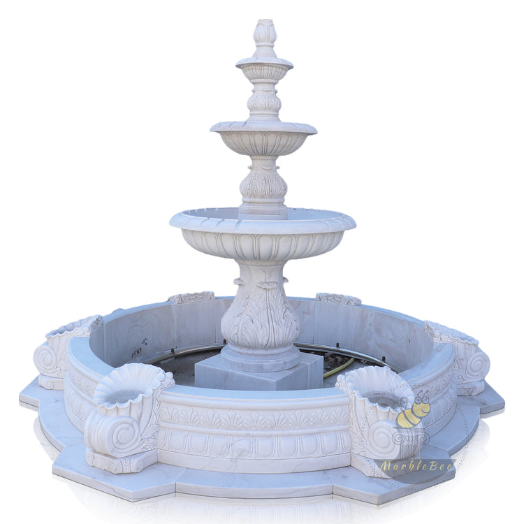White Marble Water Fountain