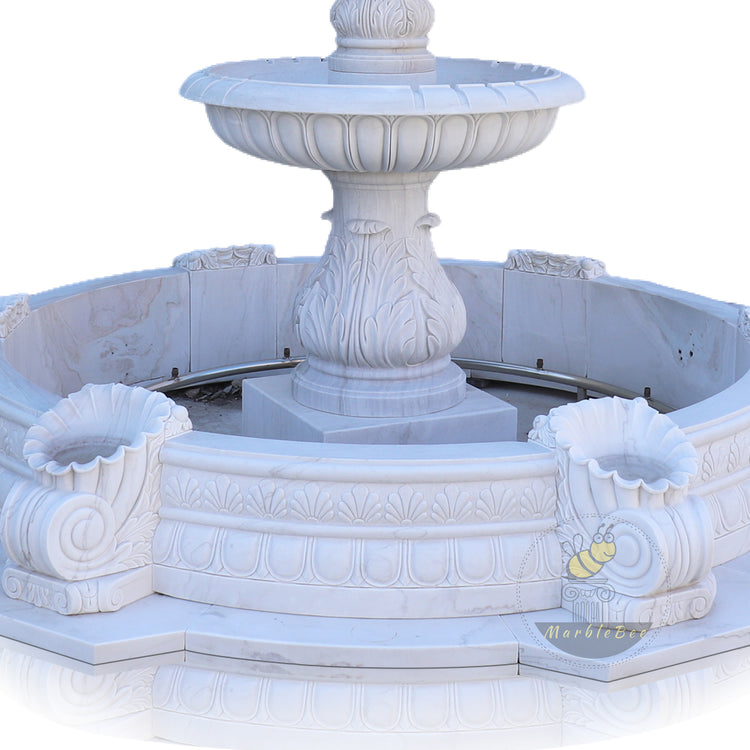 White Marble Water Fountain