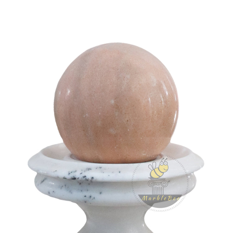 White Marble & Sunset Marble Ball Fountain