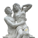 Modern Marble Sculpture of Cupid and Psyche