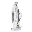 St. Mary Garden Statue – 59" Hand-Carved White Marble Sculpture