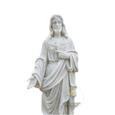 Sacred Heart of Jesus – Hand-Carved White Marble Statue