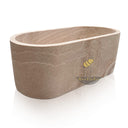 Luxury Custom Bathtub Semi-Transparent Travertine