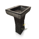 Marblebee Absolute Black Traditional Pedestal Sink