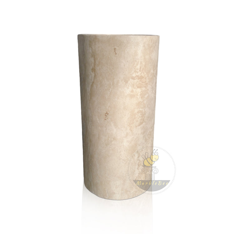 Marblebee Travertine Pedestal Sink