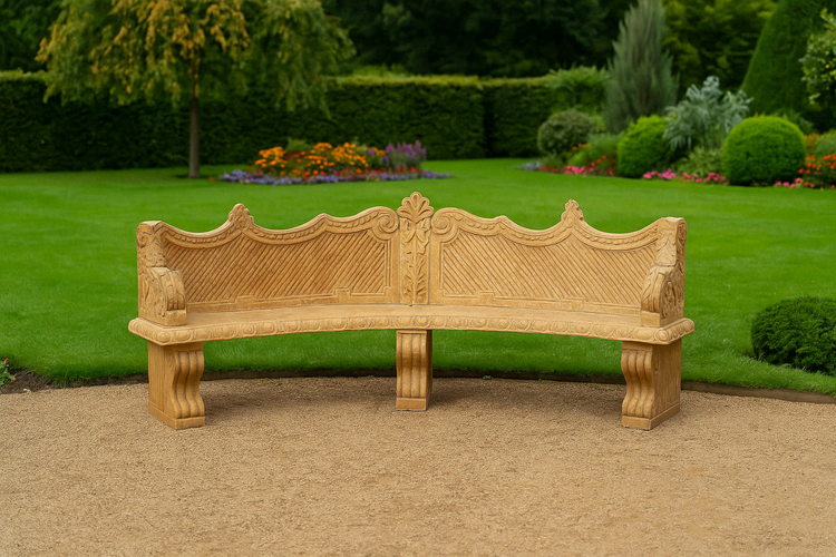 Outdoor marble bench